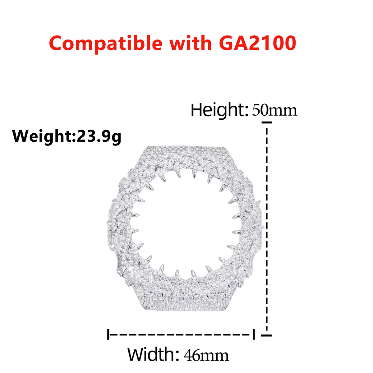 Iced Out Thorn Watch Case, image 15