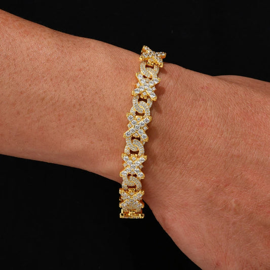 Iced Out Cross Link Bracelet for Men, image 6