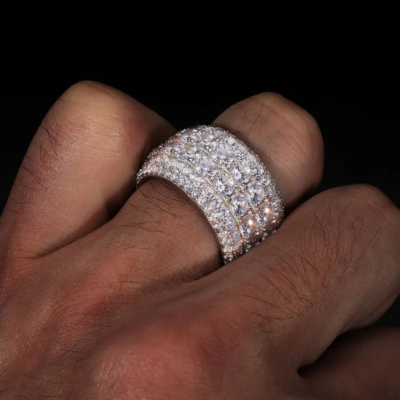 Iced Out Wide Pave Band Ring, image 3