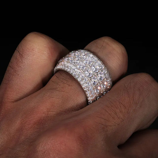 Iced Out Wide Pave Band Ring, image 3
