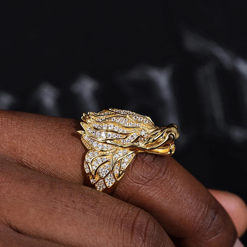 Iced Out Dragon Ring for Men, image 7