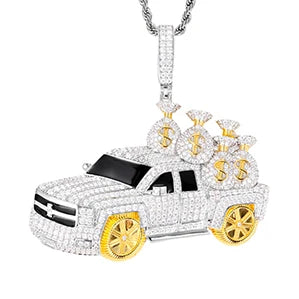 Iced Out Money Pendant Necklace for Men, image 10
