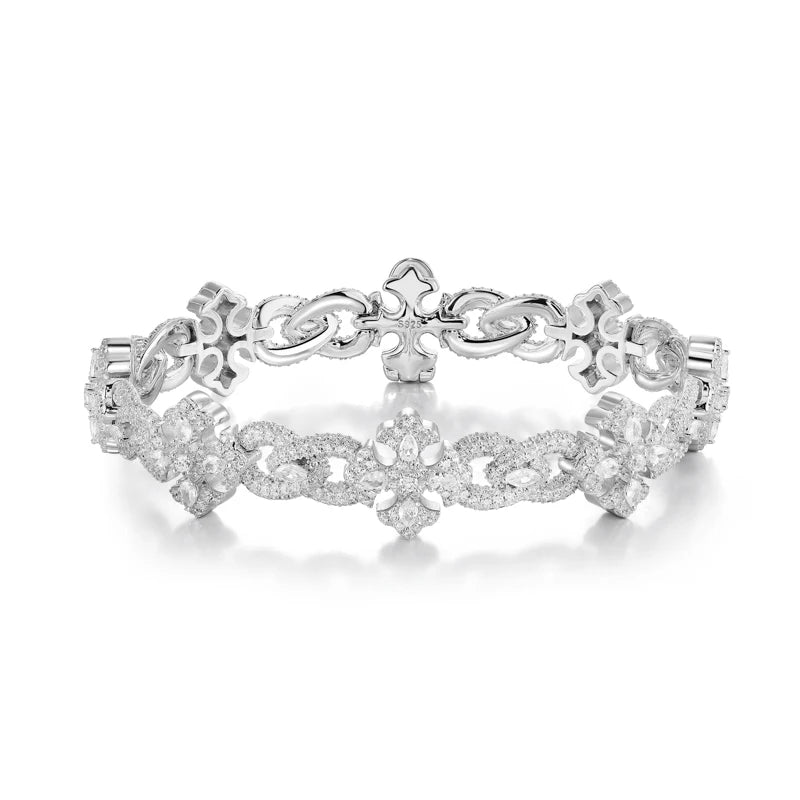 Iced Out Gothic Cross Link Bracelet for Men, image 2