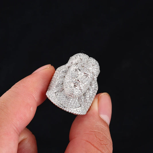 Iced Out Jesus Head Ring for Men, image 5