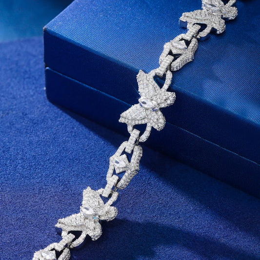 Iced Out Butterfly Link Bracelet for Men, image 6