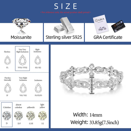 Iced Out Gothic Cross Link Bracelet for Men, image 4