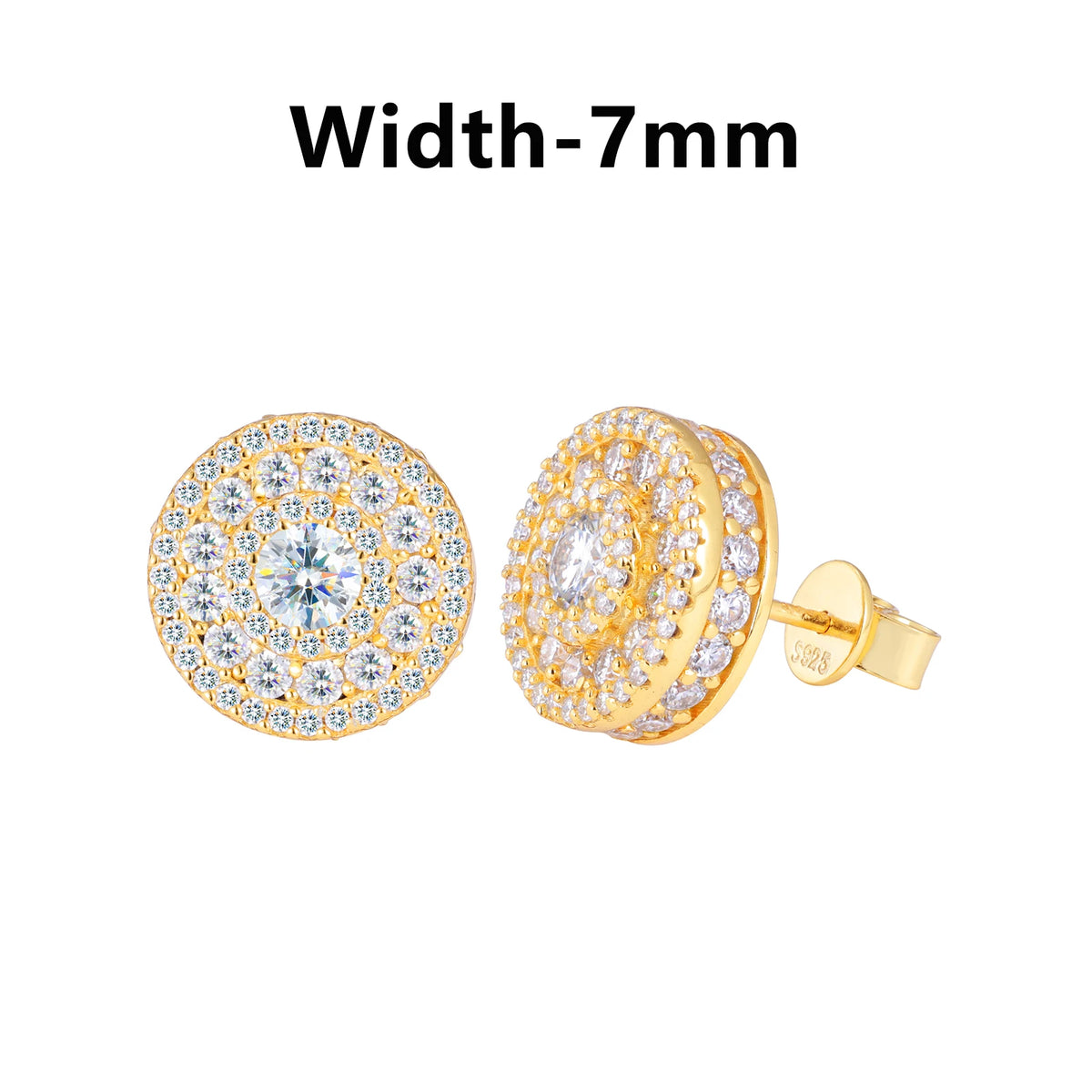 Moissanite Halo and Cluster Stud Earrings for Men, image 29