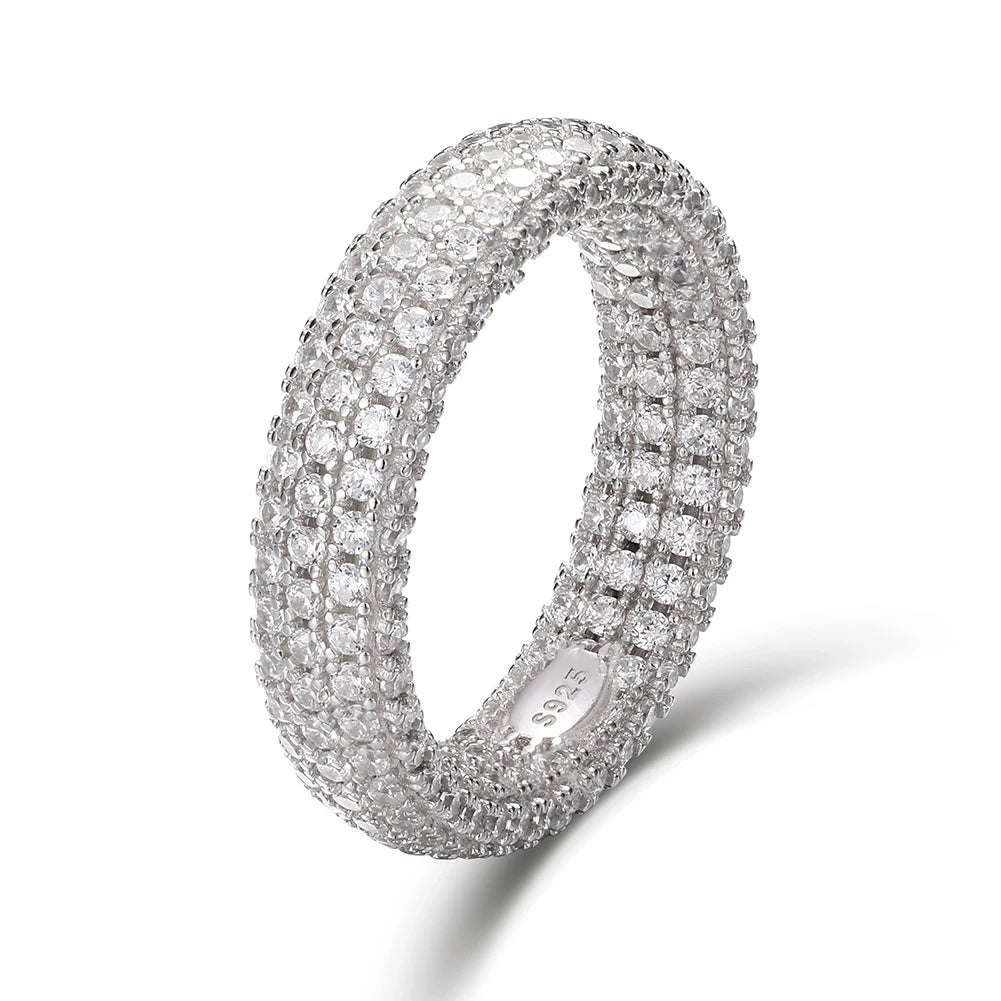 Wide Pave Band Ring for Men and Women