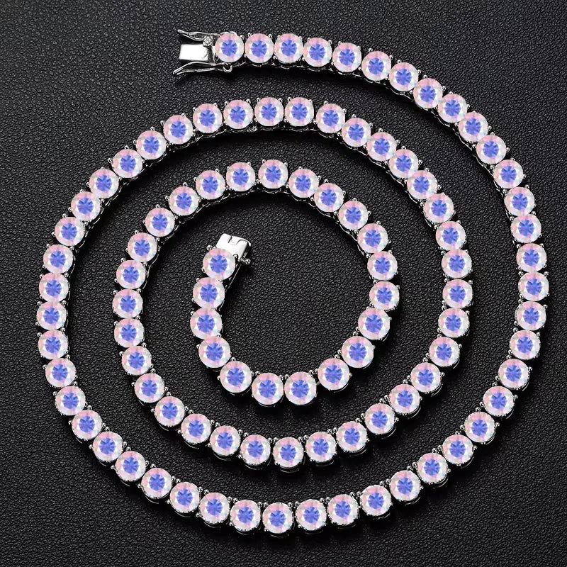 Colourful Tennis Chain Necklace or Bracelet, image 8