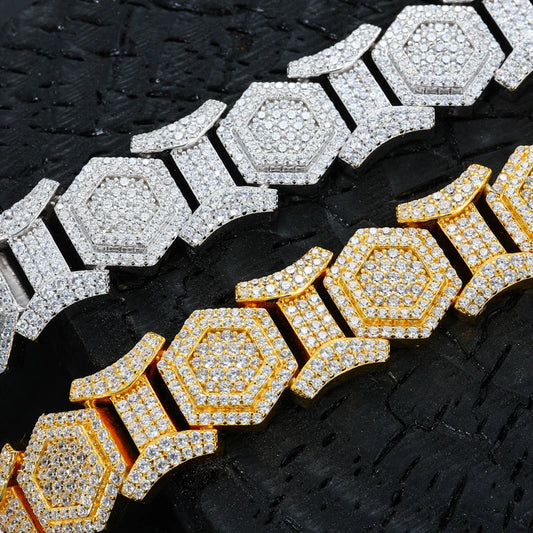 Hexagon Link Bracelet for Men, image 6