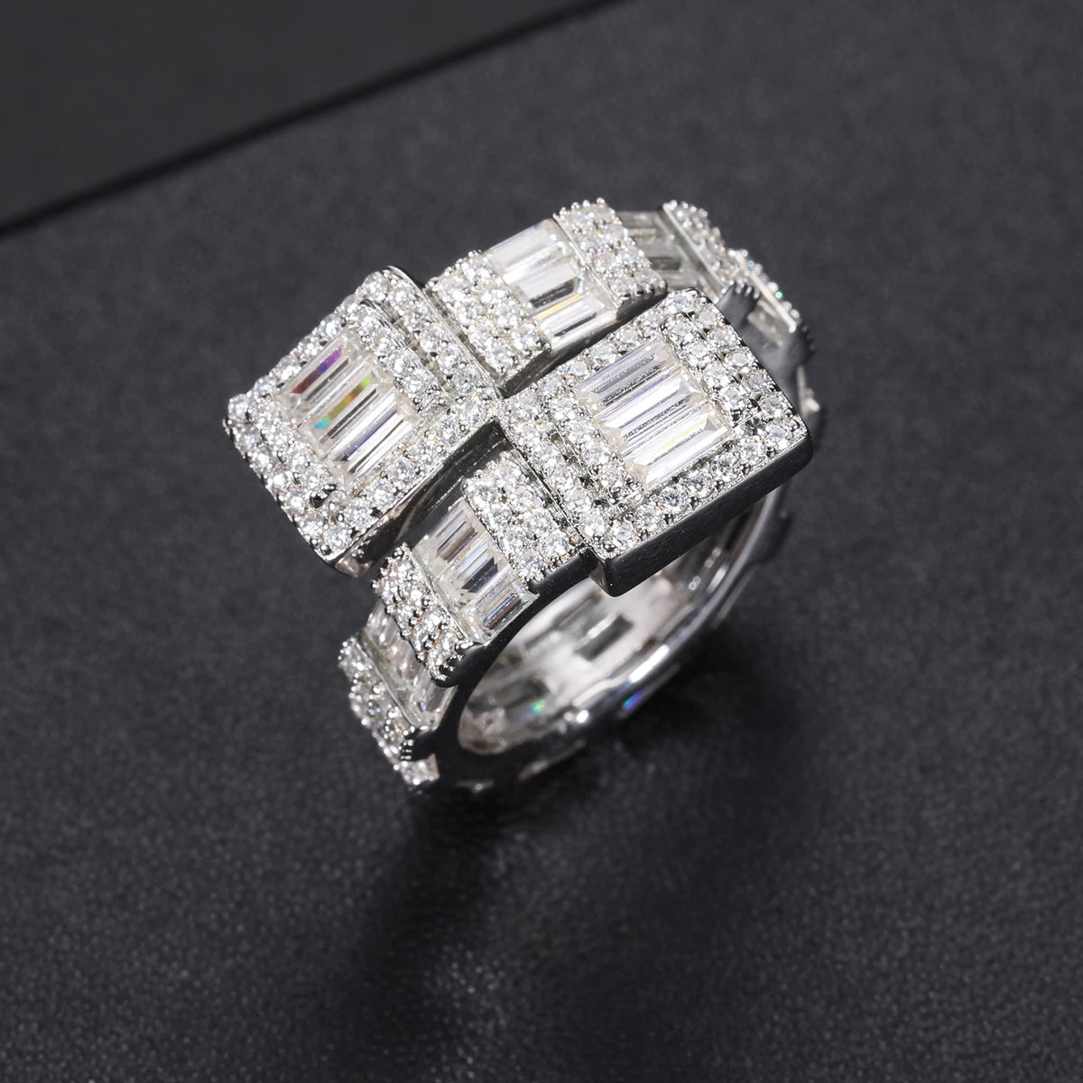 Iced Out Moissanite Rings for Men, image 19