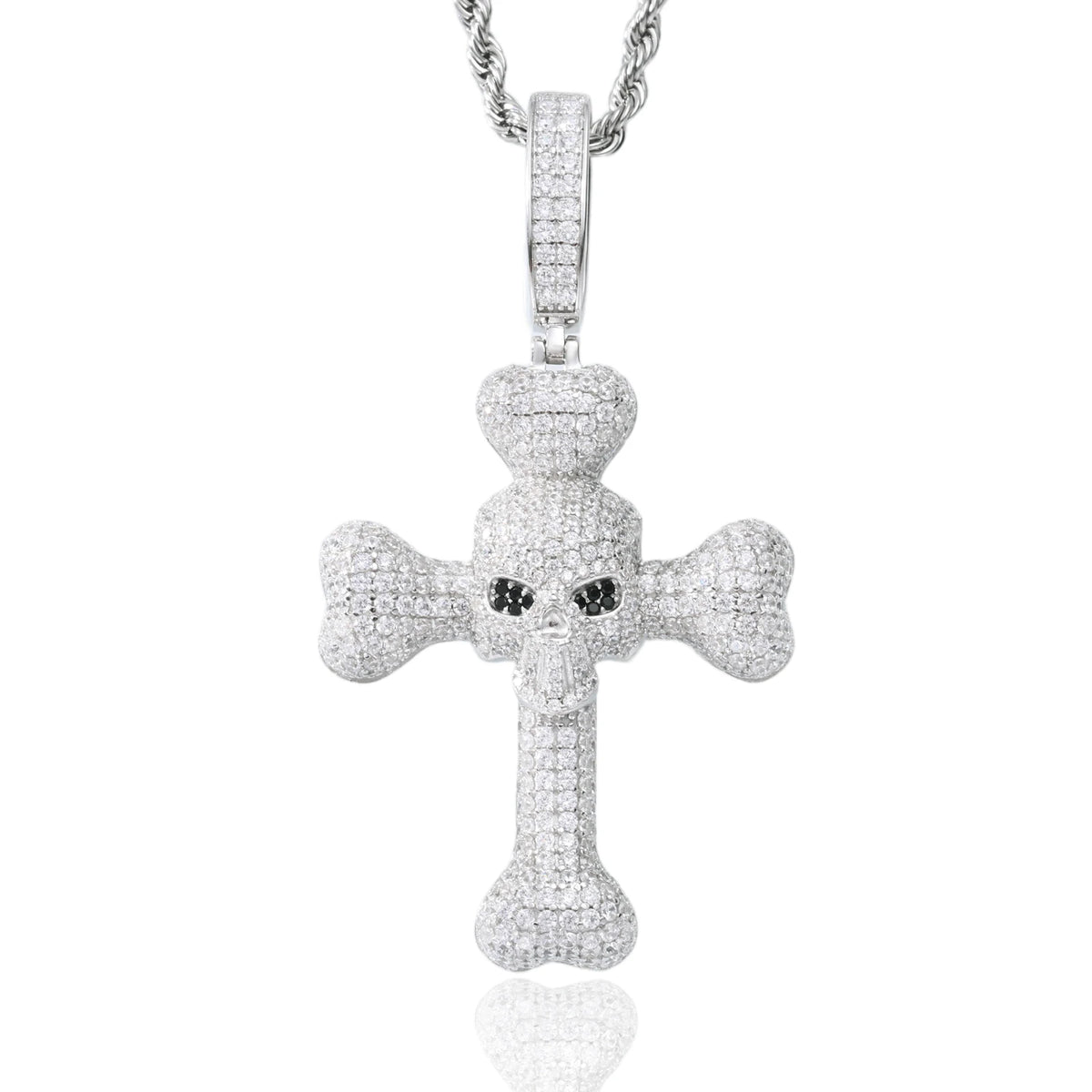 Iced Out Moissanite Cross Pendant for Men