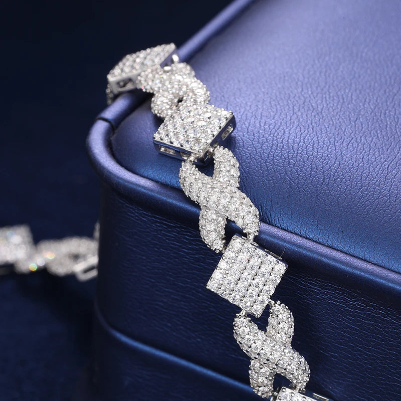 Iced Out Cross Cuban Link Chain for Men, image 3