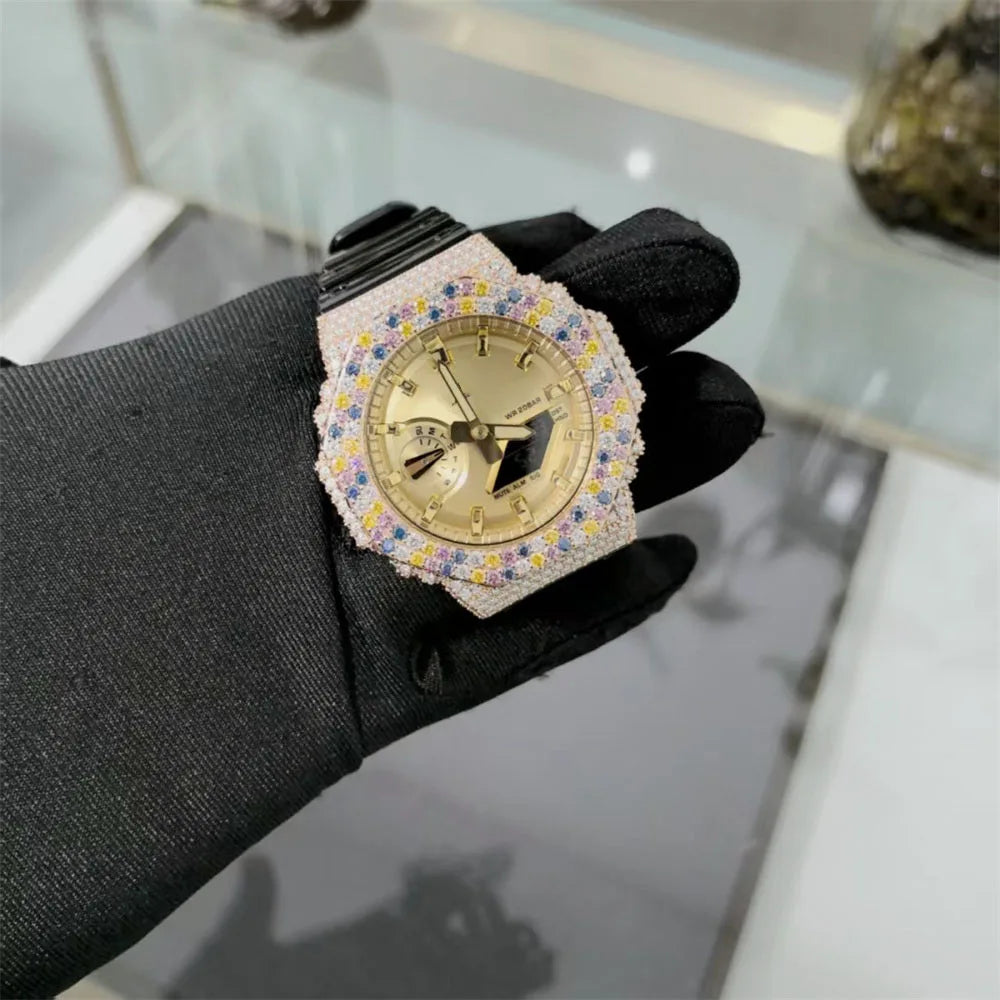 Iced Out Watch Bezel and Strap Set, image 3
