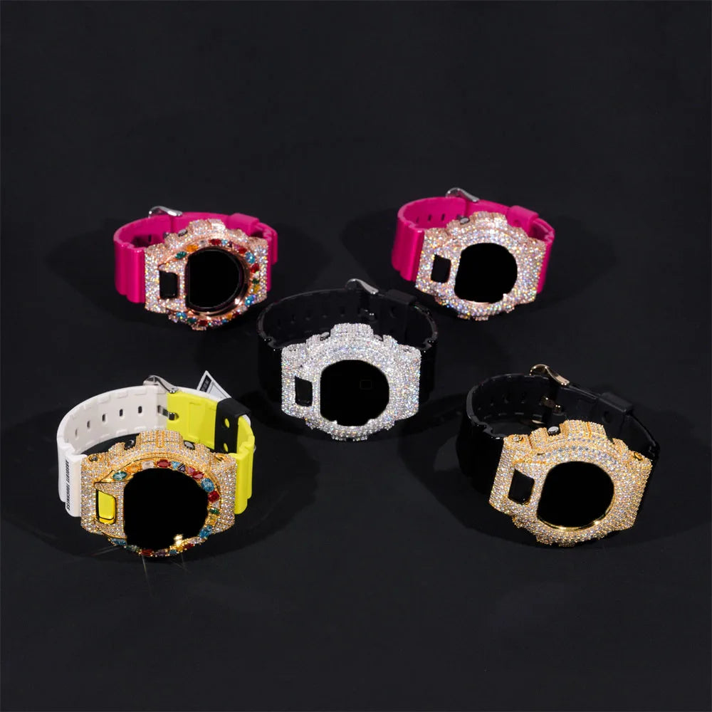 Iced Out Moissanite Watch Case, image 4