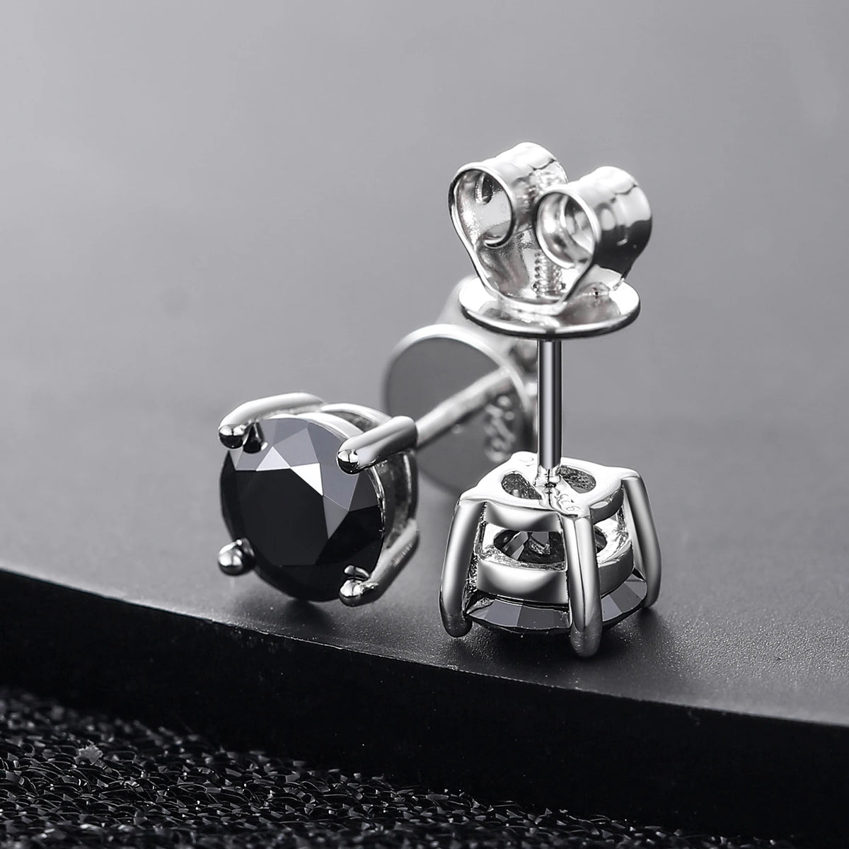 Round Cut Moissanite Stud Earrings, image 5
