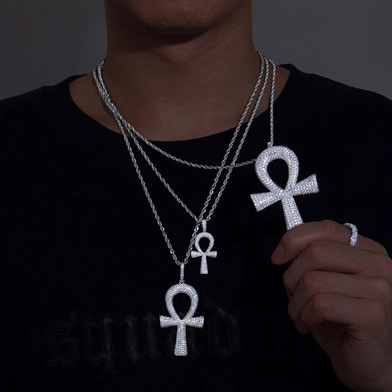 Iced Out Ankh Pendant for Men, image 8