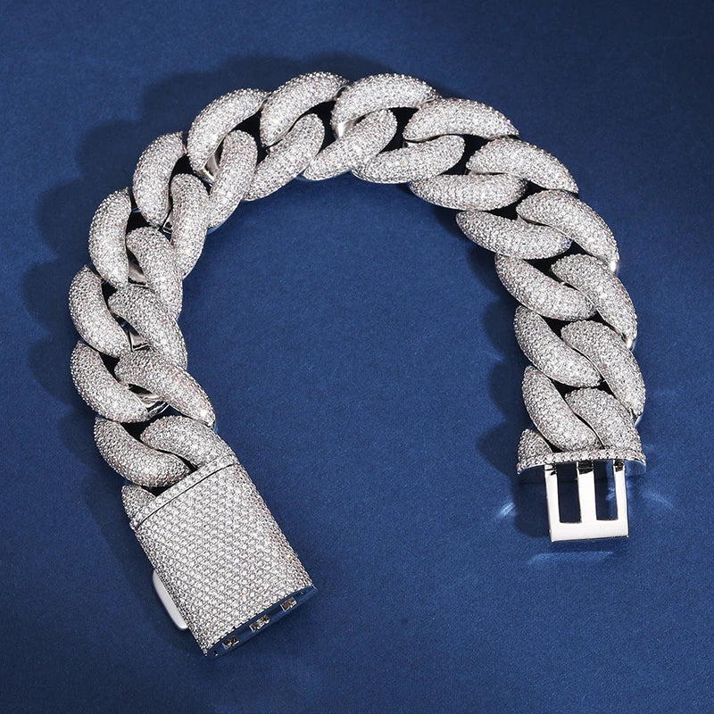 14mm Iced Out Baguette Cuban Link Chain for Men