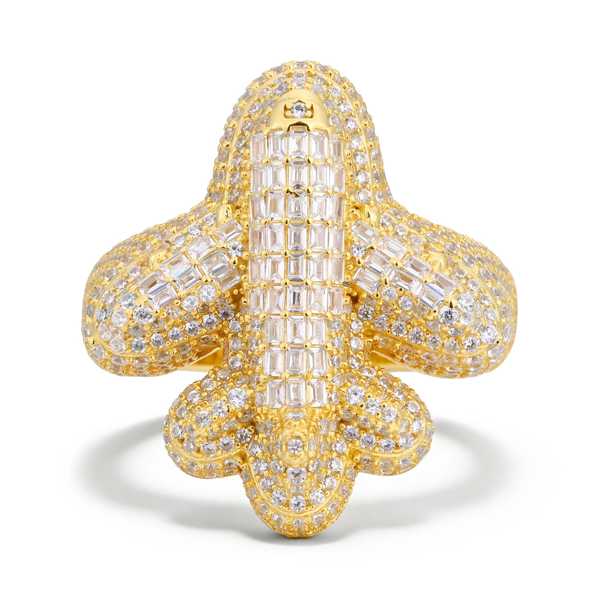 Iced Out Airplane Ring for Men, image 8