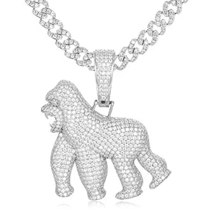 Iced Out Gorilla Pendant for Men