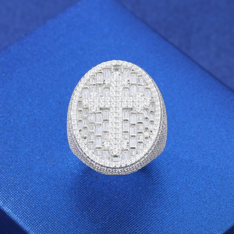 Iced Out Moissanite Animal Signet Ring for Men, image 8
