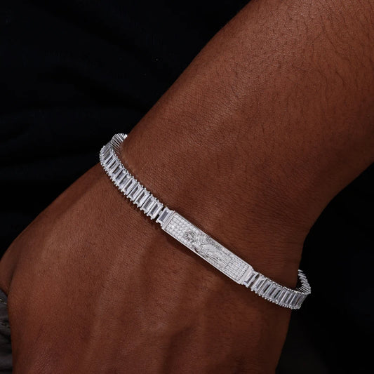 Iced Out Baguette Tennis Bracelet for Men, image 6