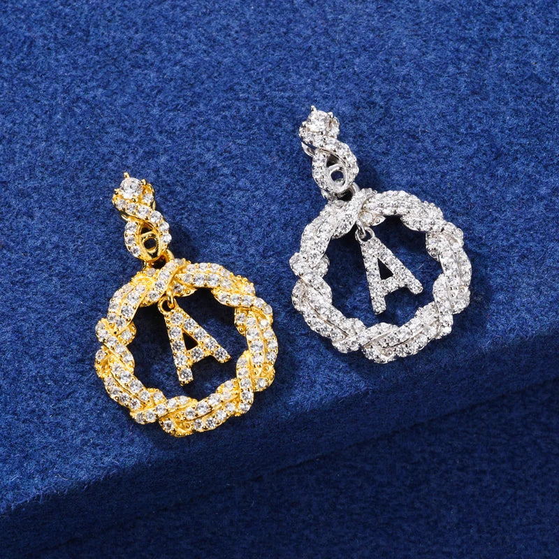 Iced Out Initial A Pendant Necklace, image 5