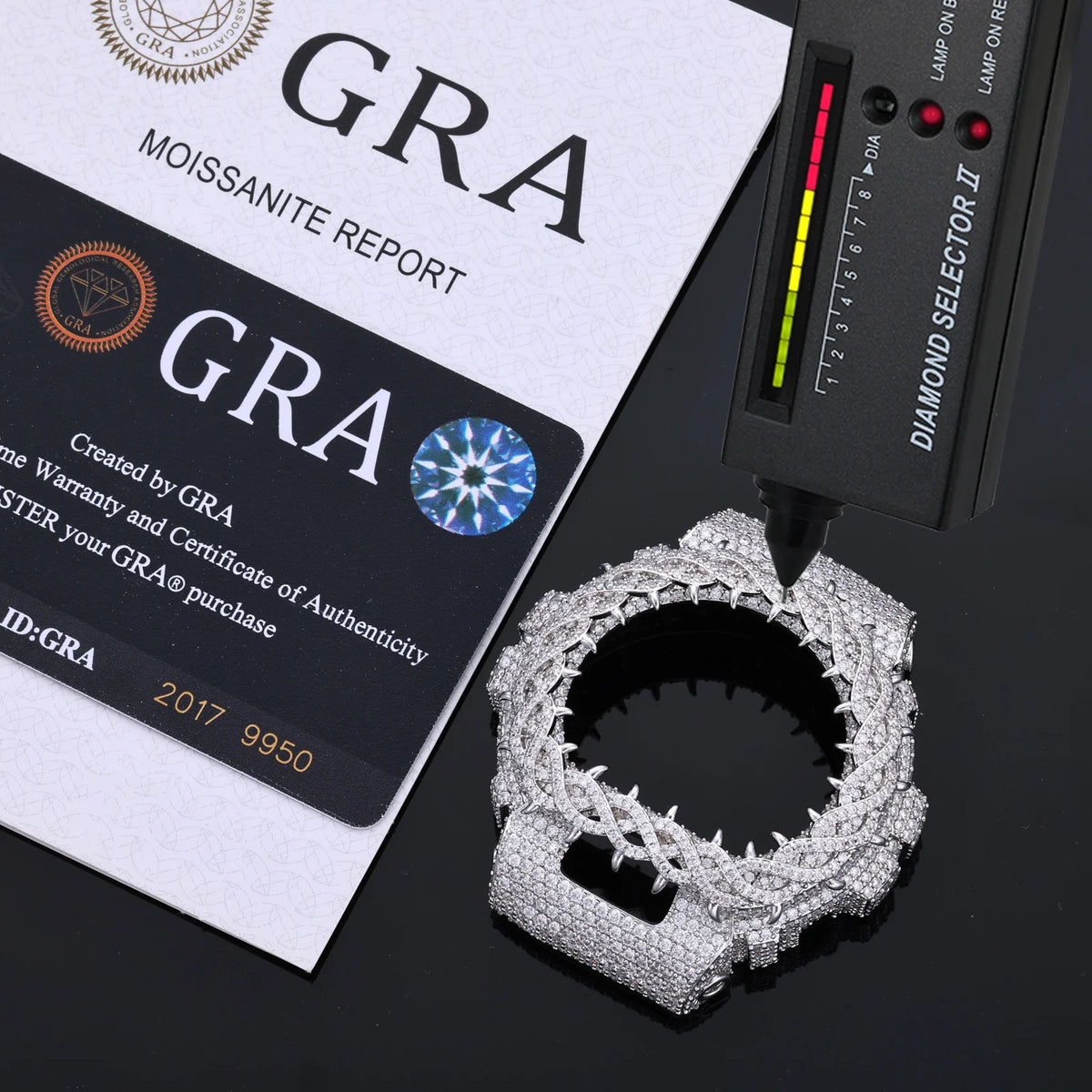 Iced Out Thorn Watch Bezel, image 3