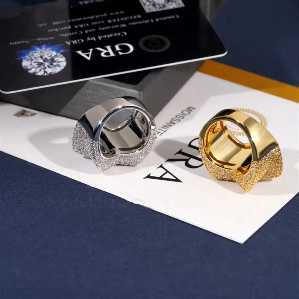Iced Out Star Ring for Men, image 5