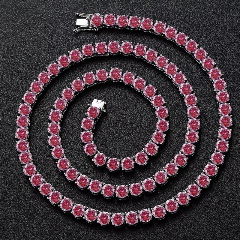 Colourful Tennis Chain Necklace or Bracelet, image 10