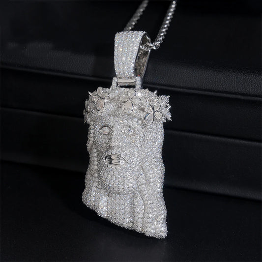 Iced Out Jesus Pendant Necklace for Men