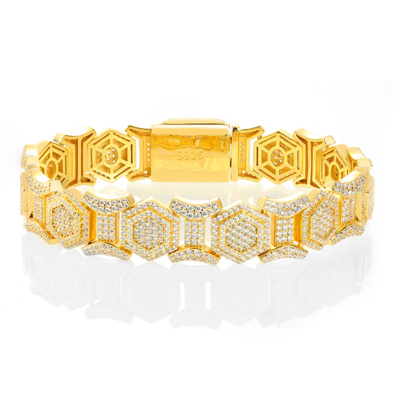 Hexagon Link Bracelet for Men, image 3