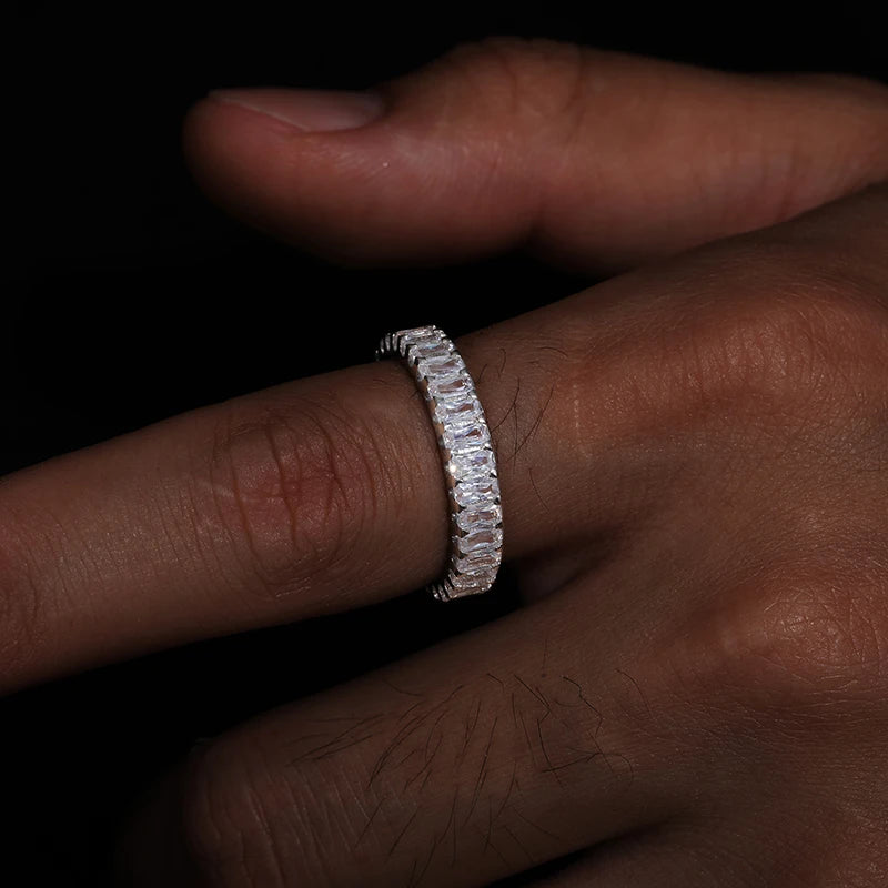 Iced Out Moissanite Rings for Men, image 7