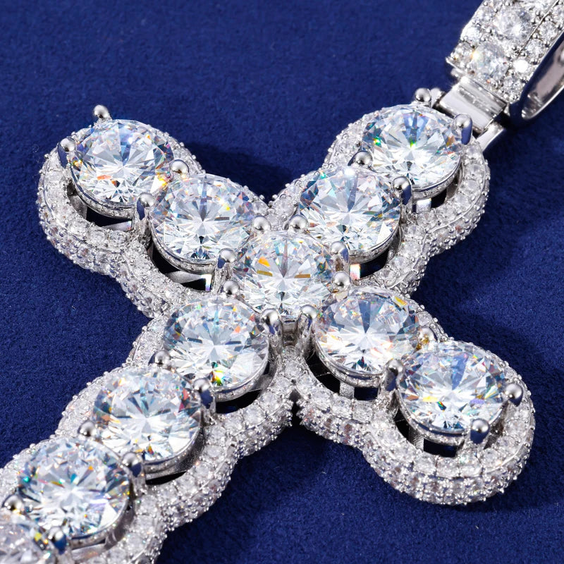 Iced Out Cross Pendant for Men, image 4