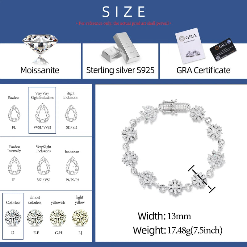 Iced Out Starburst Link Bracelet for Men, image 3