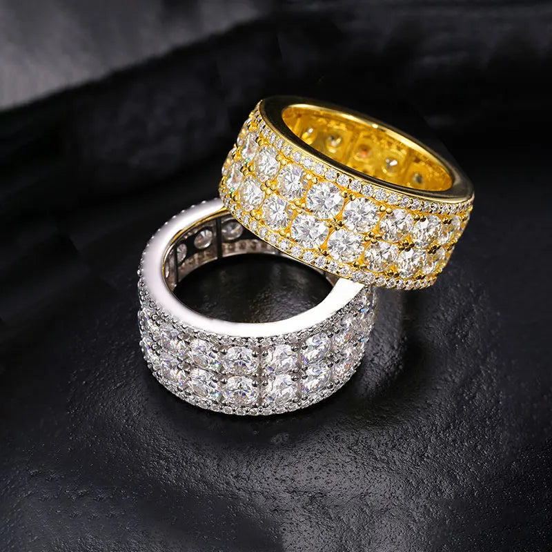 Iced Out Moissanite Band Ring for Men, image 5
