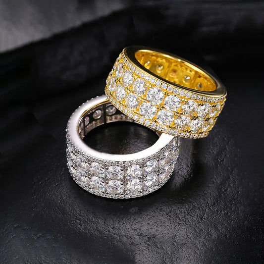 Iced Out Moissanite Band Ring for Men, image 5