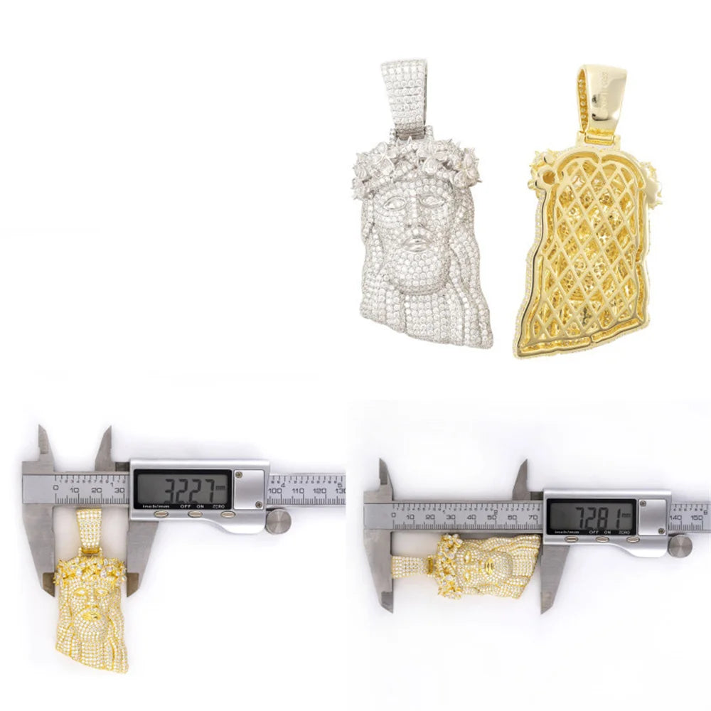 Iced Out Jesus Pendant Necklace for Men, image 6