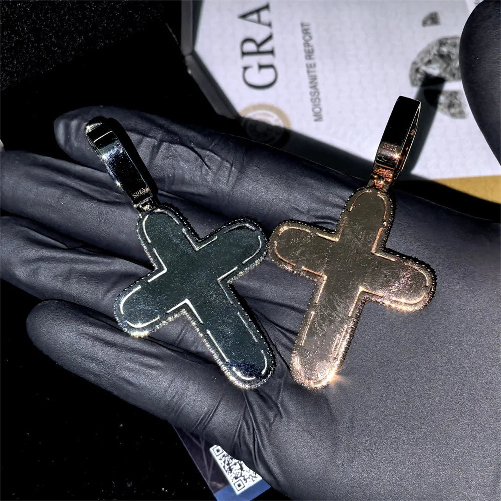Round Cut Cross Pendant for Men, image 4