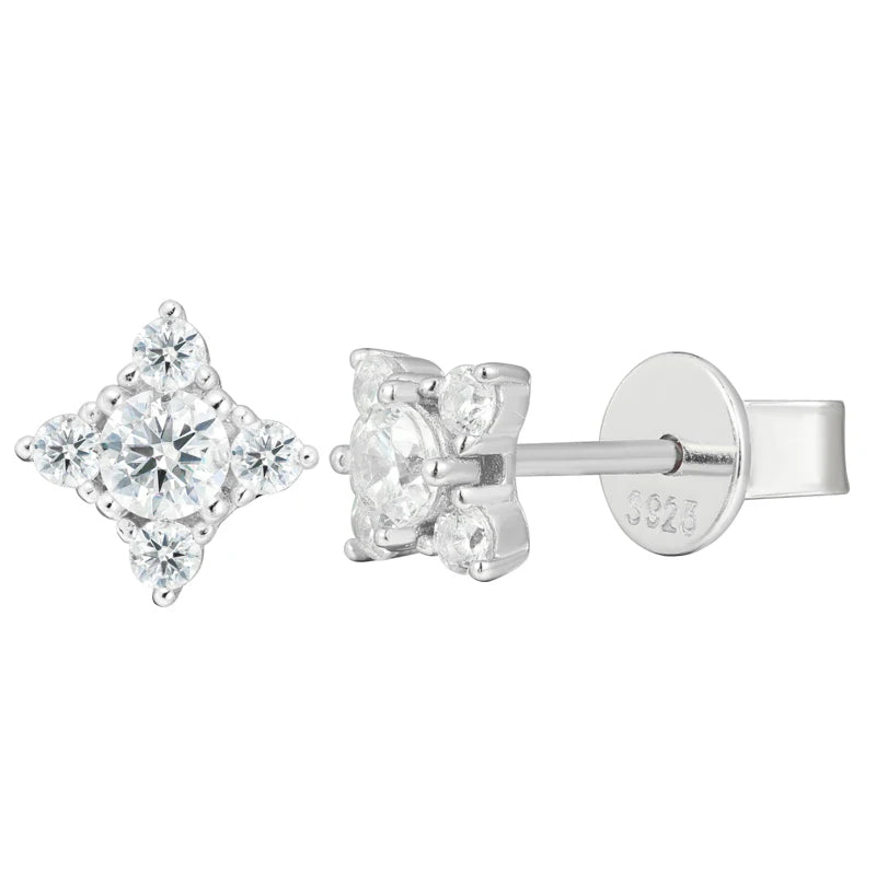 Iced Out Star Cluster Stud Earrings, image 2