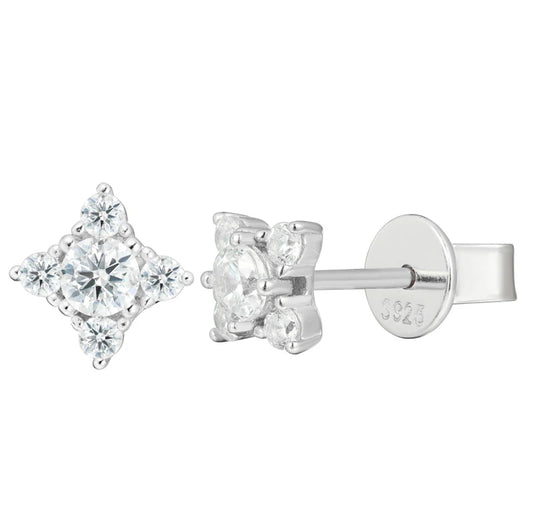 Iced Out Star Cluster Stud Earrings, image 2