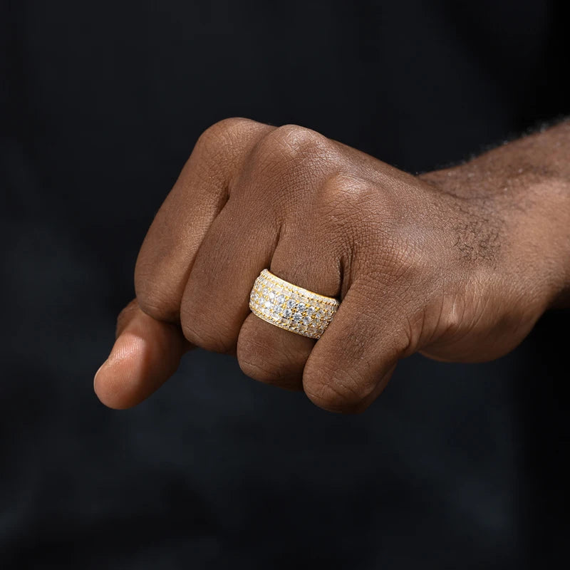 Iced Out Wide Band Ring for Men, image 6