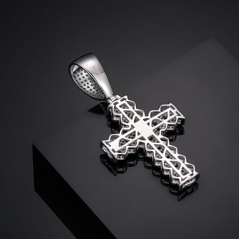Iced Out Cross Pendant for Men, image 7