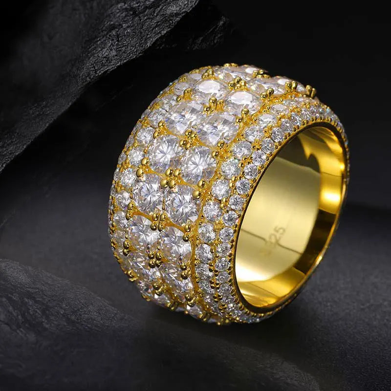 Iced Out Wide Pave Band Ring