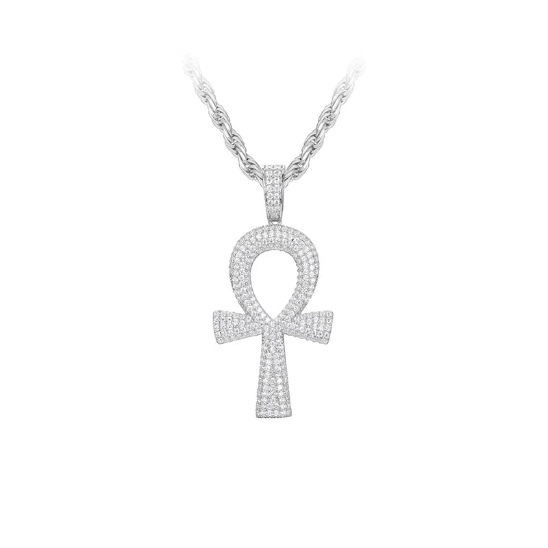 Iced Out Ankh Pendant for Men, image 11