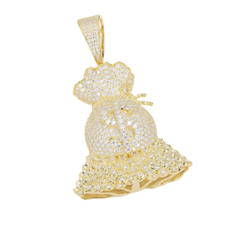 Iced Out Money Pendant Necklace for Men, image 9