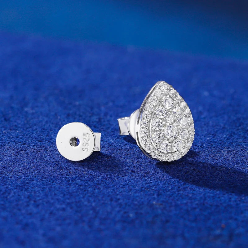 Pave Teardrop Stud Earrings, image 5