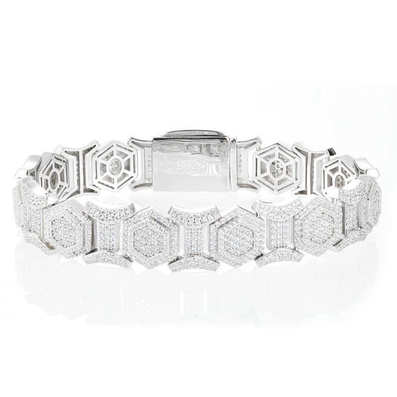 Hexagon Link Bracelet for Men, image 2
