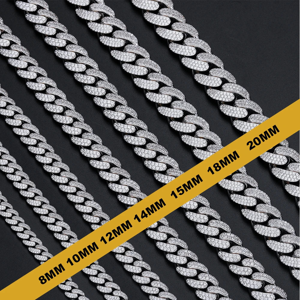 Iced Out Miami Cuban Link Necklace or Bracelet for Men, image 4
