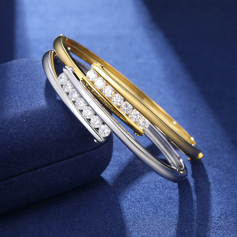 Moissanite or Cubic Zirconia Bangle